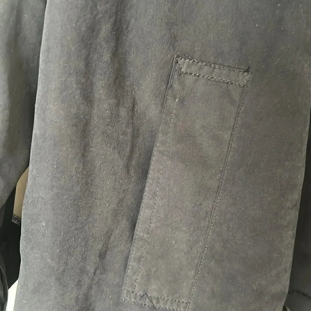 LOVE Tree Black Trench Jacket  Size Medium - Image 4