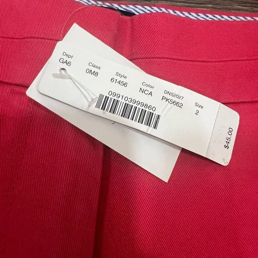 J. Crew Womens Chino Pink Shorts Cotton 3" Inseam Casual size 2 Pink - Image 5