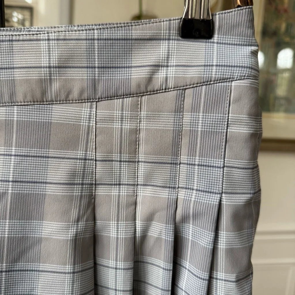 Nike Plaid Skort Skirt Gray Active Golf Tennis Dri Fit Pockets 6 - Image 2