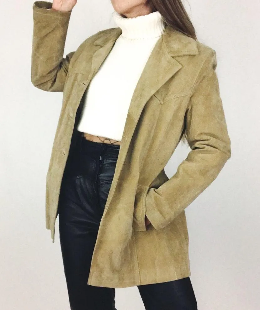 Vintage ✨ Genuine Suede Jacket Size M - Image 4