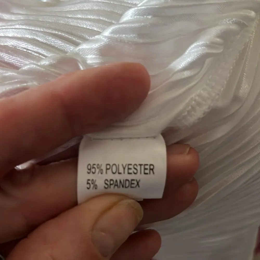 Lancifolium Pleated Long Sleeve Satin Mini Dress or Coverup - Image 5