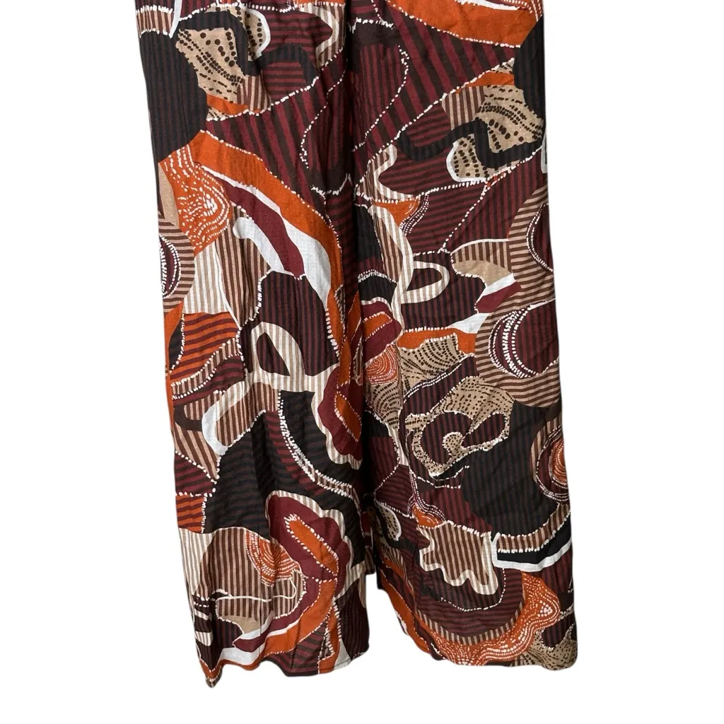 Anthropologie By  Square-Neck Smocked cut out Multicolor Jumpsuit XS - Image 10