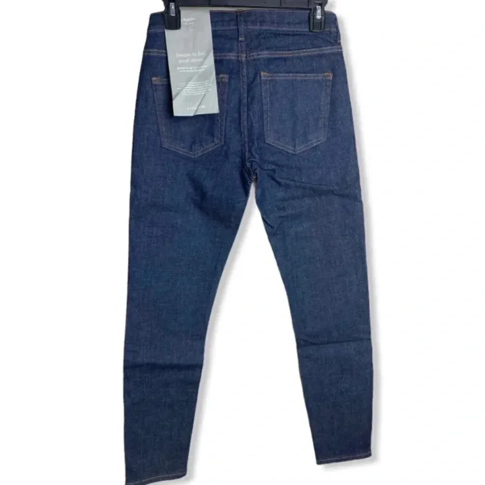 NWT Everlane Mid Rise Skinny Ankle Jeans Denim Pants Dark Wash Rinse 24 - Image 7