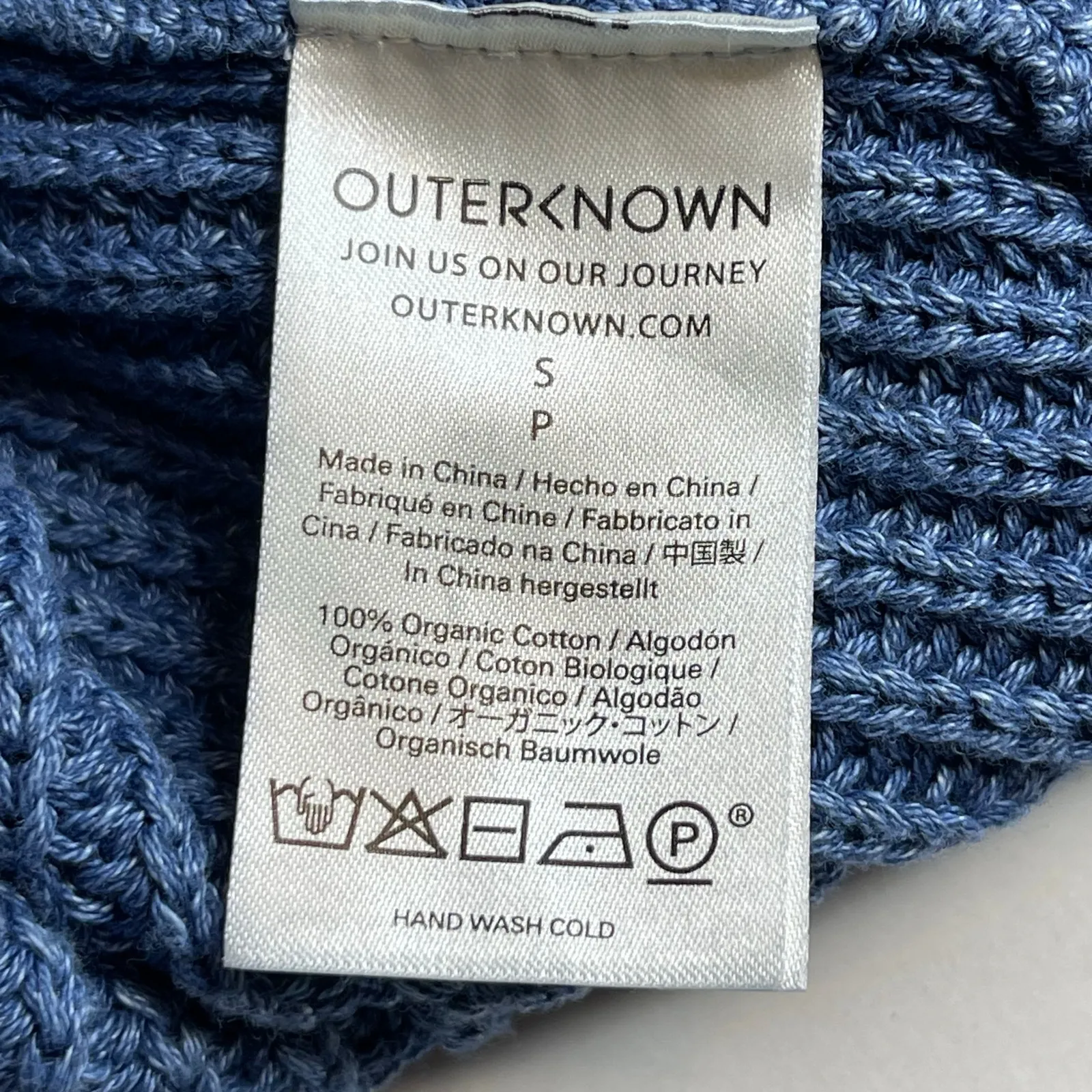 Outerknown women’s Headlands Mock Sweater size Small Blue Knit - Image 12