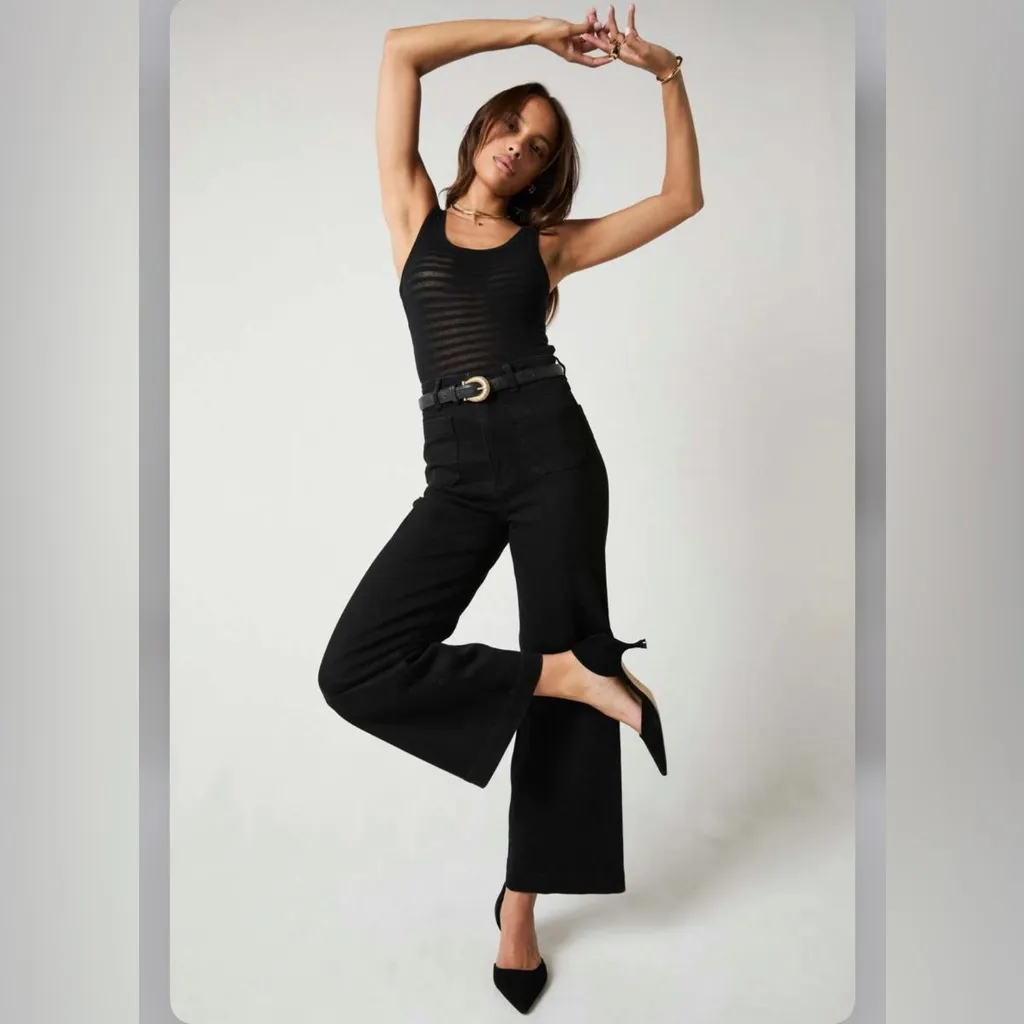 Rolla’s Black High Rise Wide Leg Jeans Women’s Size 24 Aussie 6 G’Day Mate - Image 2