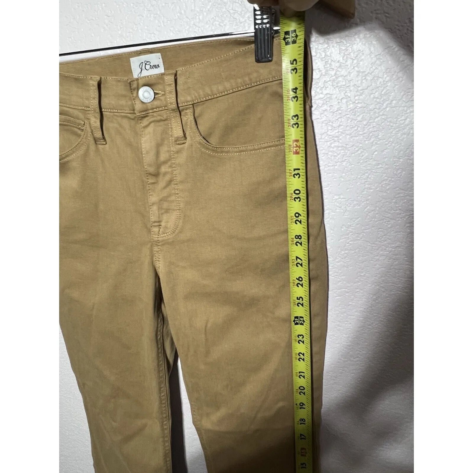 J.Crew 9" Billie Demi Boot Crop Jeans Women's Size 24 Mustard Cotton Blend - Image 6