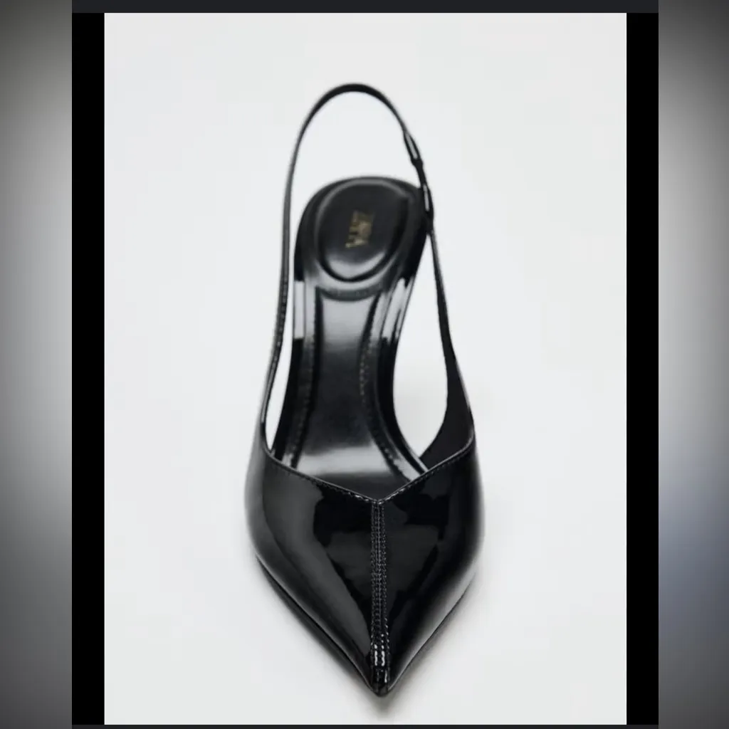 Zara patent sling back heels - Image 2