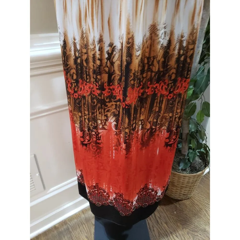 Women's Multicolor Floral 100% Polyester Short Sleeve V - Image 4