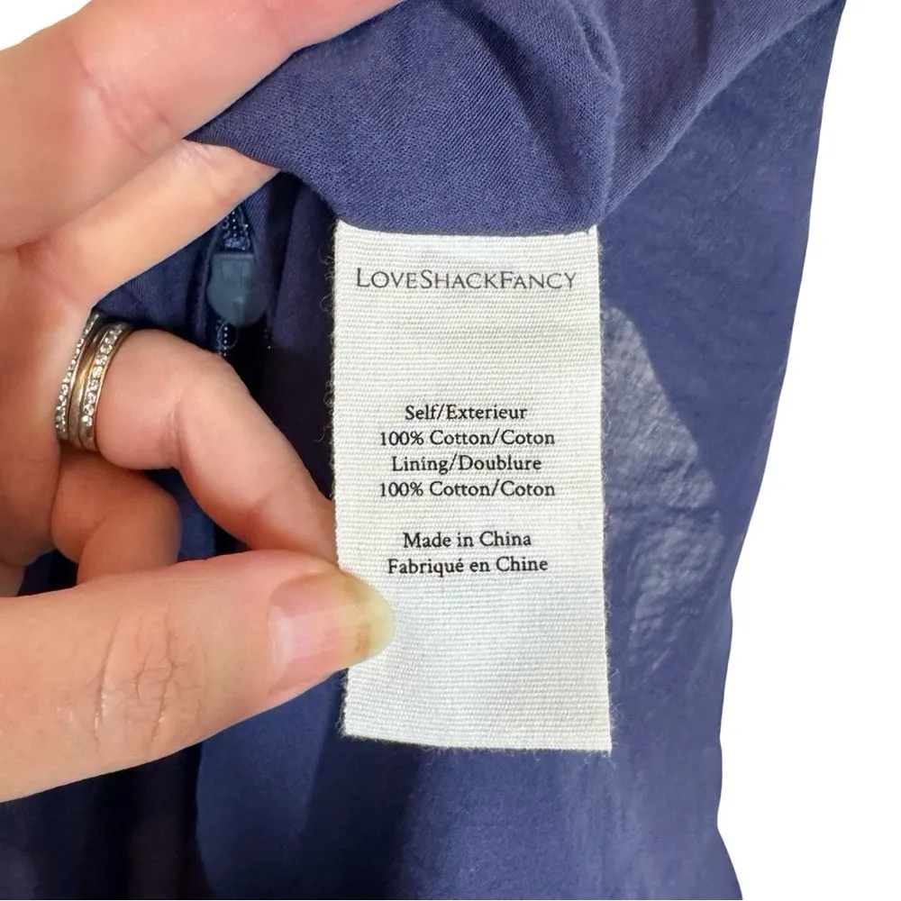 LoveShackFancy Lena Bow Mini Dress in Eventide Ditsy Floral Cottagecore - Image 12