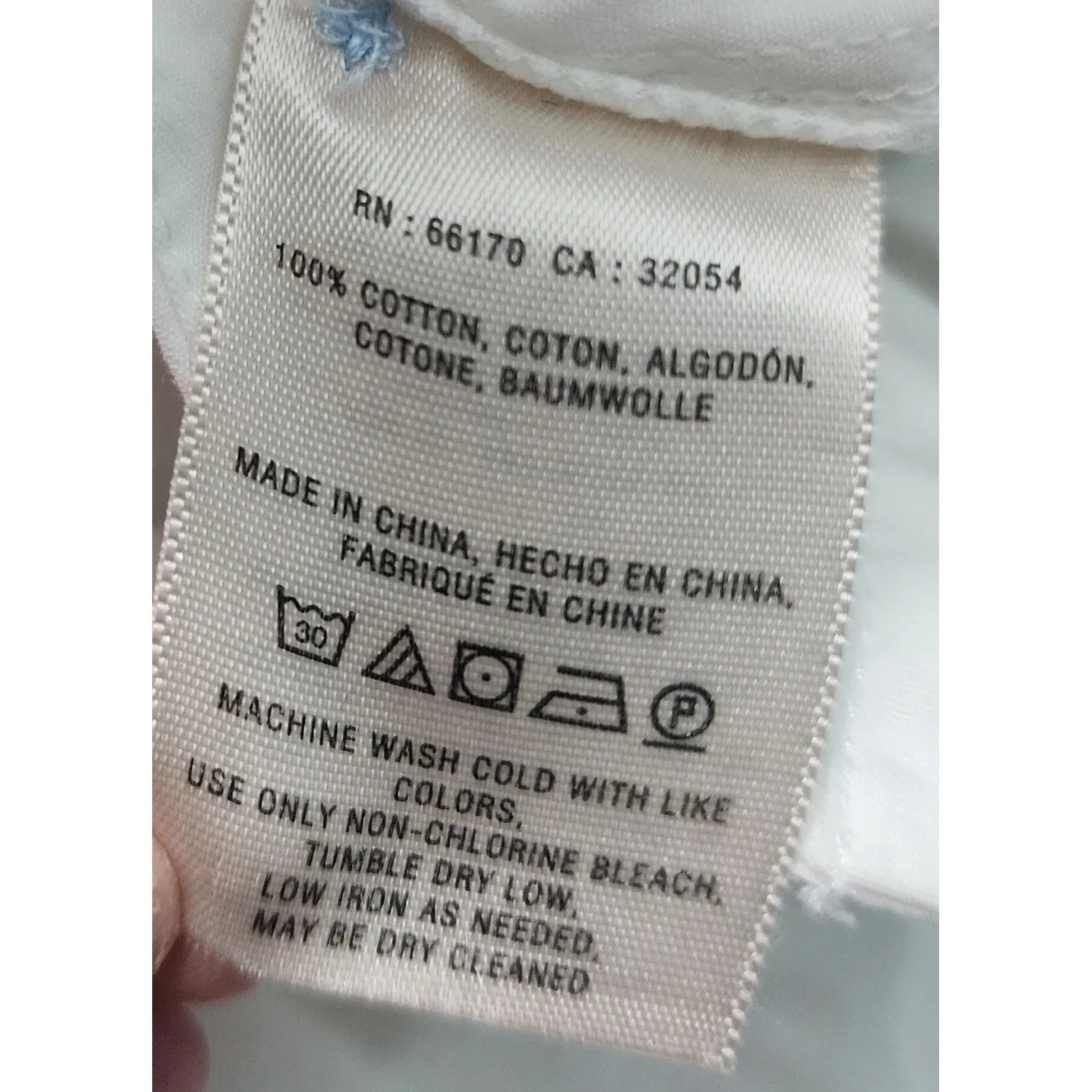 HD In Paris Anthropologie Womens White‎ Cotton Short Sleeve Button Down Shirt  4 - Image 5