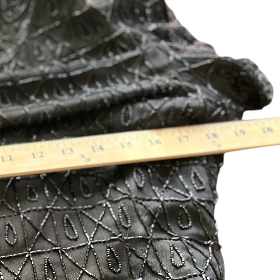 Papell Boutique Evening Silk Beaded Top Blouse Women's XL Extra Large - Image 9