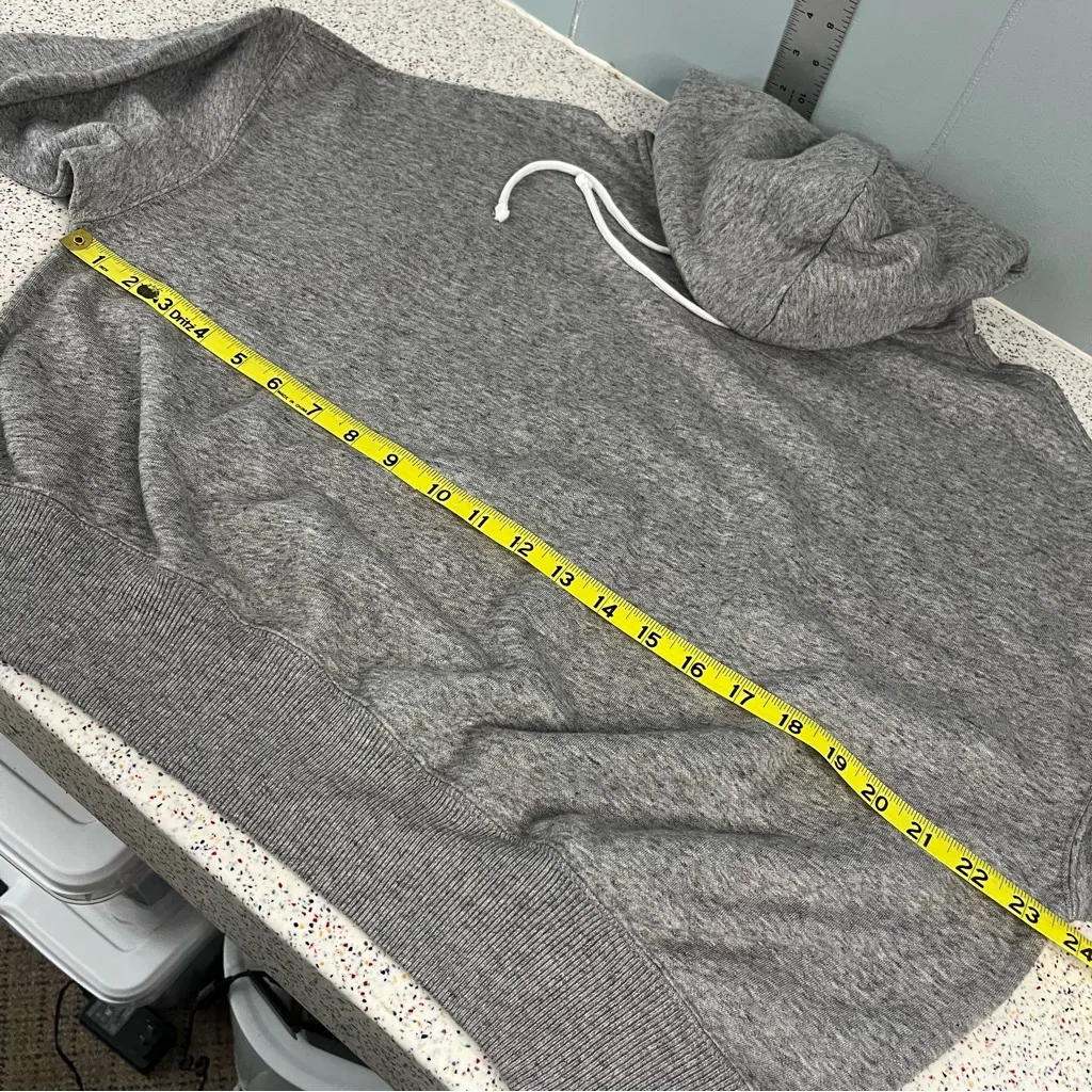 NWT POLO Ralph Lauren Cropped Hoodie Sweatshirt Gray Cotton Blend Women’s XXS - Image 6