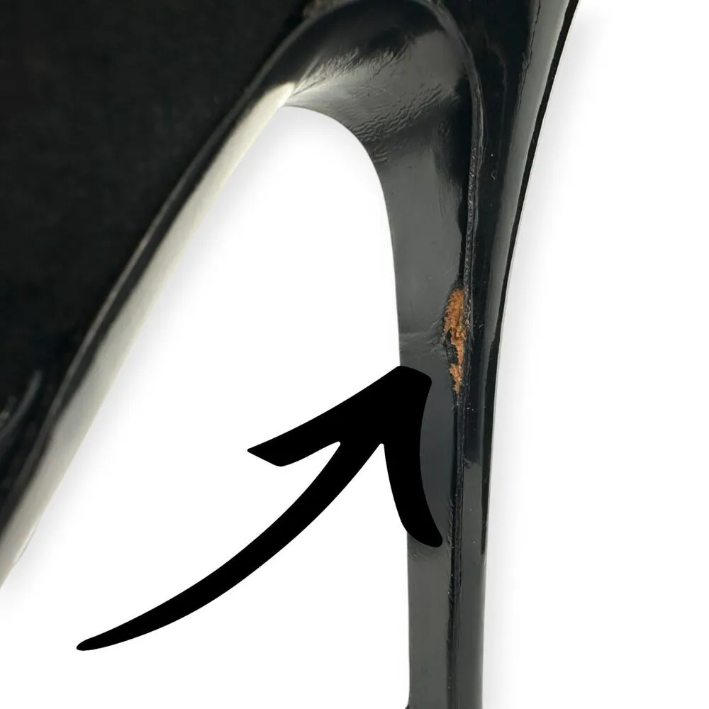 Yves Saint Laurent | 39 | YSL Black Suede Leather Stiletto Heel Platform Bootie Size 9 - Image 12