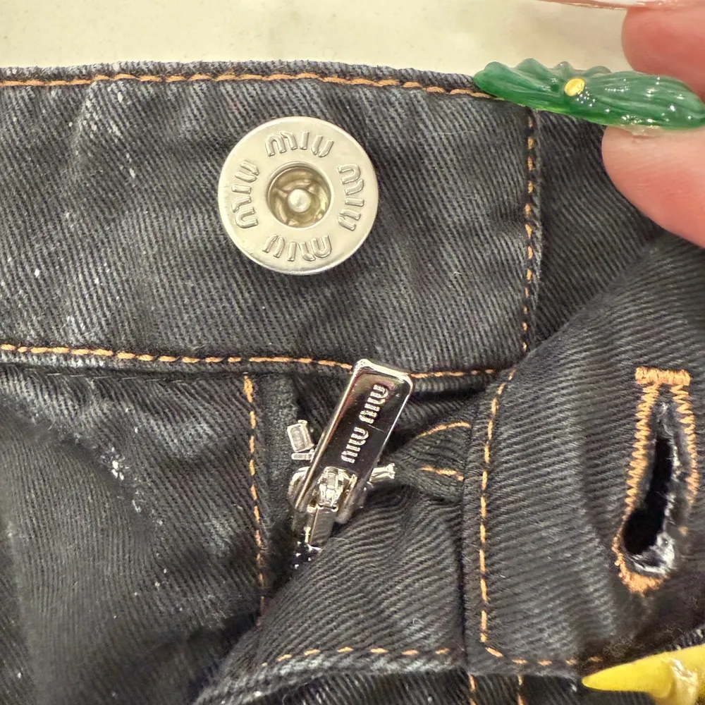 Miu Miu Denim Jean Shorts - Image 4