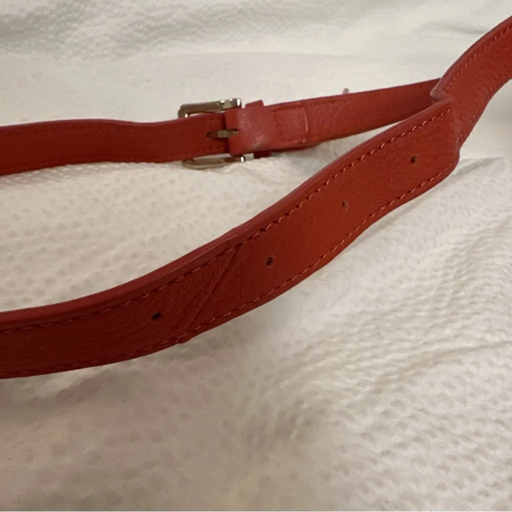 Talbots  Red Leather Cinch Bag Purse - Image 4