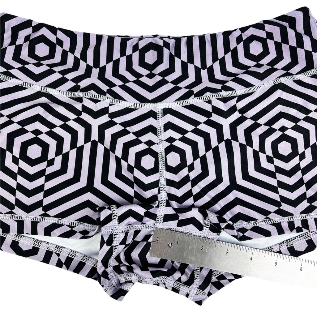 Wodbottom Purple Grey Kaleidoscope Geometric Shorts 2.5” CrossFit Size Medium Gray - Image 3