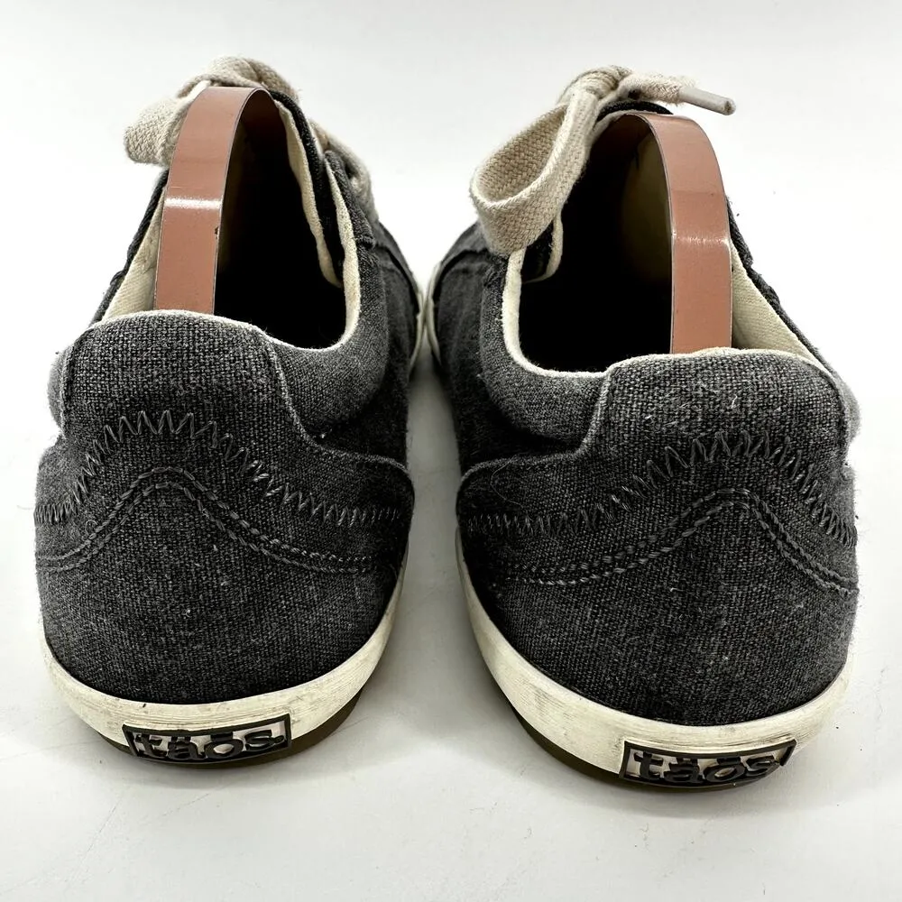 Taos Star Sneakers Shoes Canvas Lace Up Low Top Casual Athletic Charcoal 7.5 Gray - Image 5