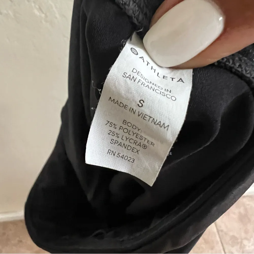 Athleta Faux Leather Leggings Black Size Small Party Cocktail Edgy - Image 5