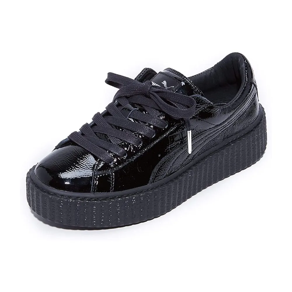 PUMA X FENTY Rihanna Creeper Black Patent Leather Women's Sneakers - Image 2