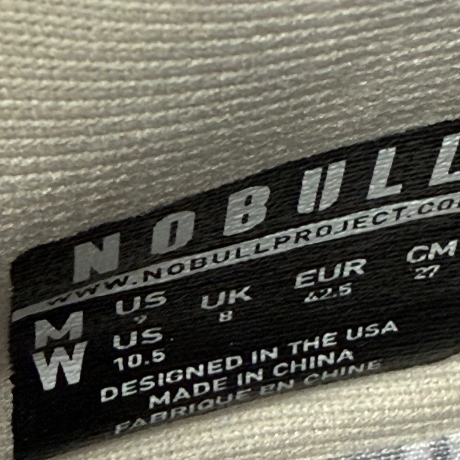 NOBULL Training‎ Shoes Women's Size 10.5 Gray Stripe Trainer Sneakers - Image 2