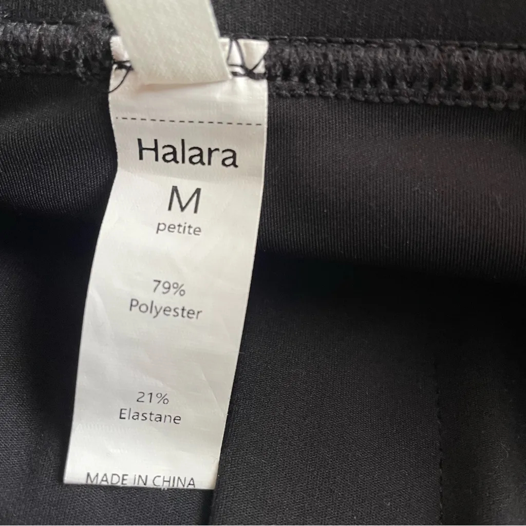 Halara Flex DayStretch Black High Waisted Pocket Work Flare Pants Medium Petite - Image 8