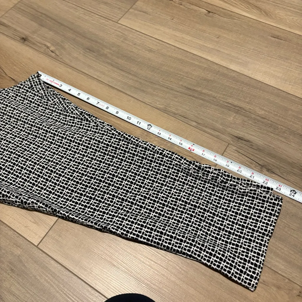 Chico's Pull On Dress‎ Pants Geometric Print black white 2 - Image 7