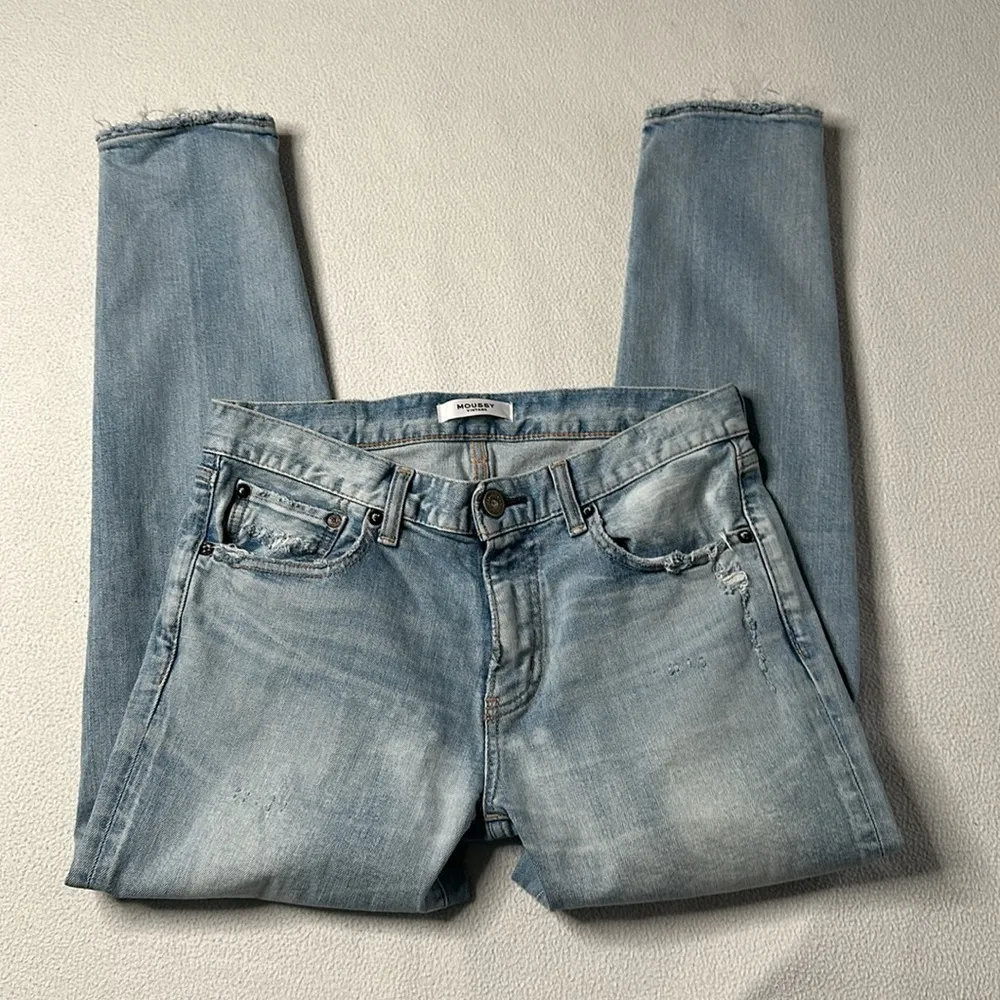 Moussy Vintage Vivian Skinny Light Blue Jeans Size 28 - Image 3