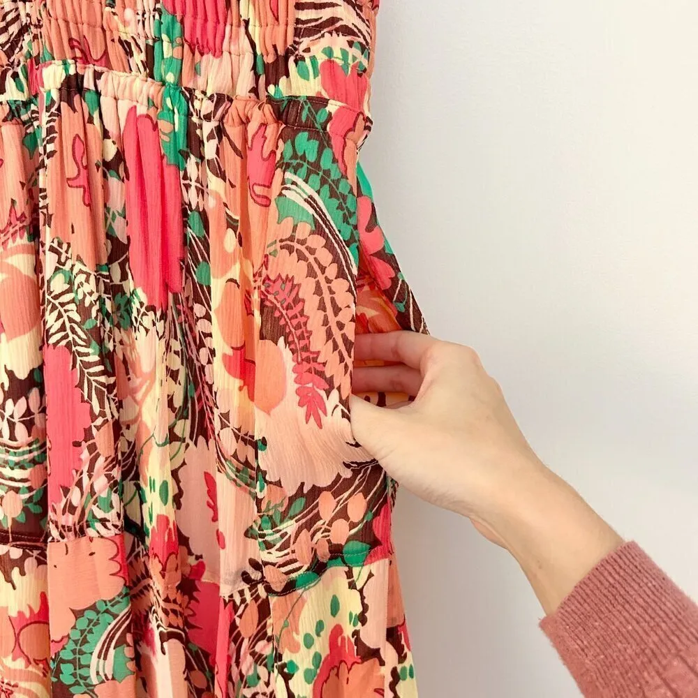 ALC Ellie Silk Floral Print Midi Dress Size 6 NWT - Image 8