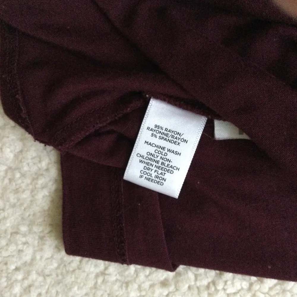 Tie Waist Dress Three Quarter Sleeve Burgundy Maroon - Sz Medium - Image 8