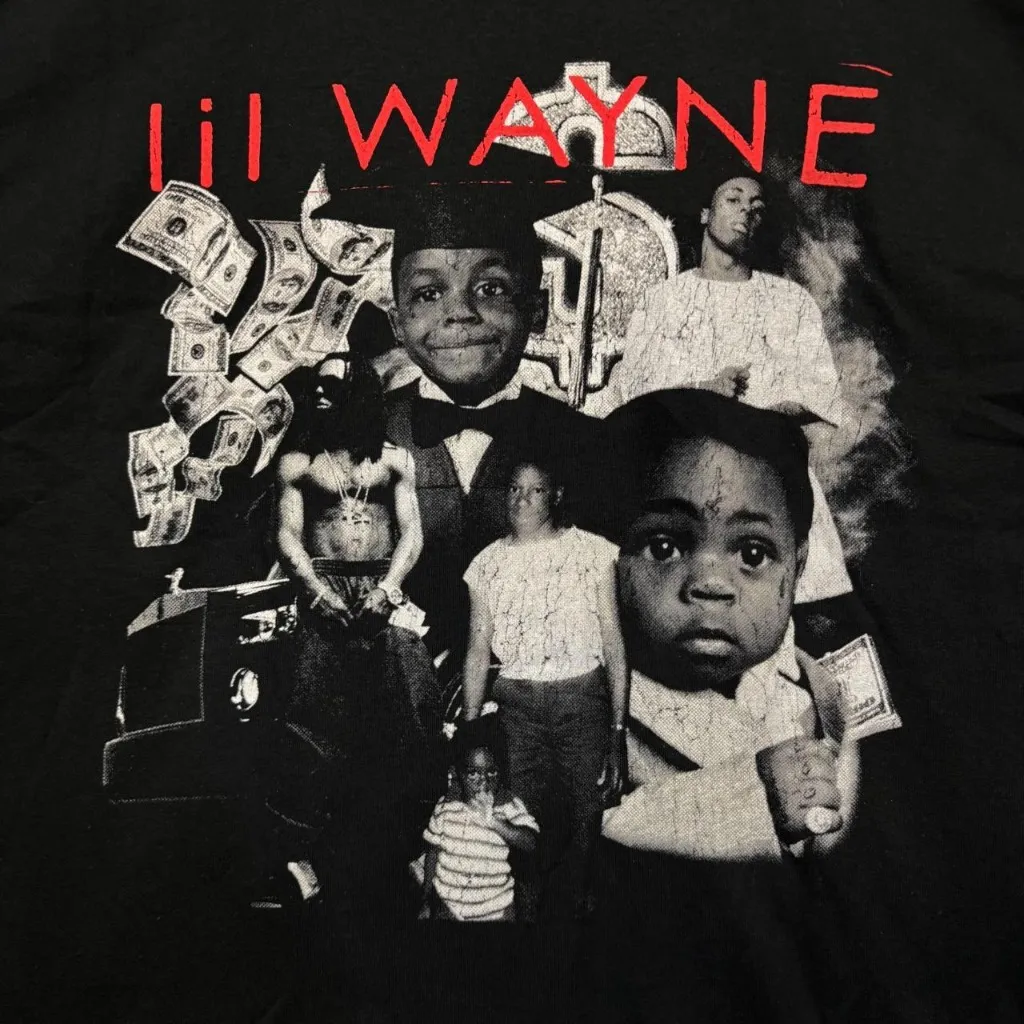 Lil Wayne Tha Carter Collection Album Art Collage T-Shirt L - Image 2