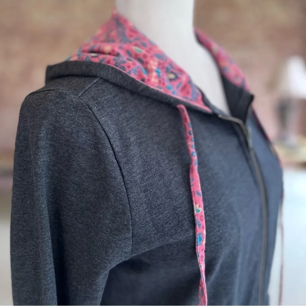 Matilda Jane Wise & Wonderful Gray Hoodie Knit Ruffle Jacket S - Image 15