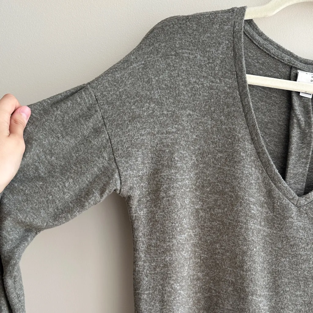 a new day Cozy V-Neck Sweater, Moss Green, Size Medium - Image 6