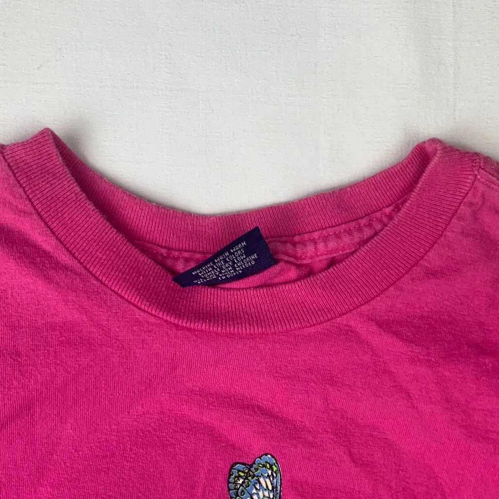 Aeropostale size small pink y2k butterfly long sleeve shirt graphic cotton - Image 6
