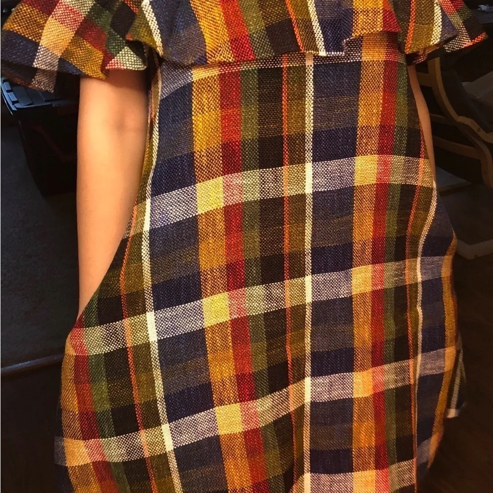 SUNO New York Dress 2 NWT Woven Plaid Multicolor Thick Knit Independent Designer Red - Image 6