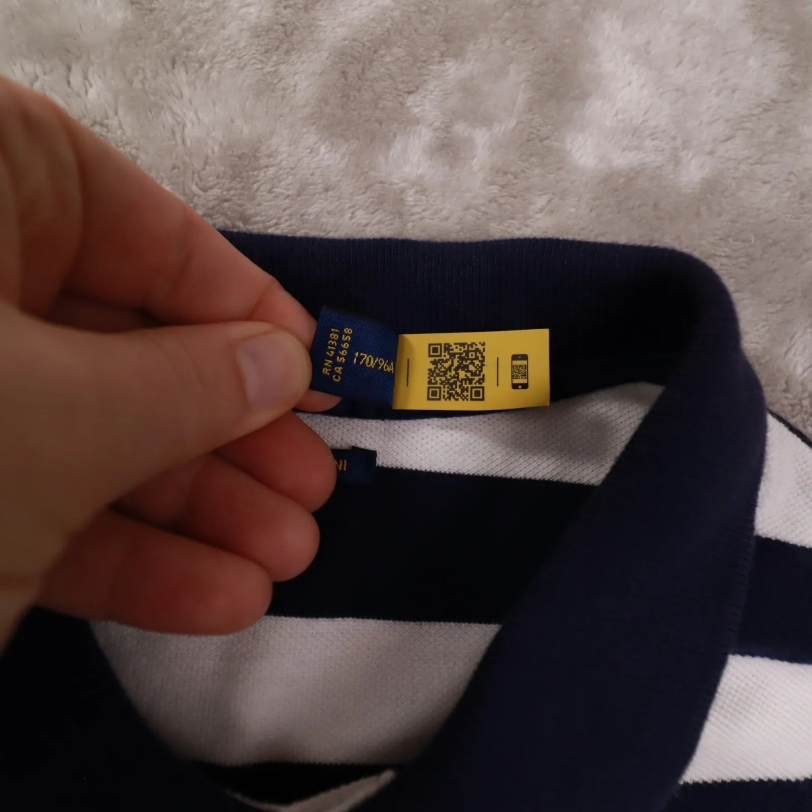 Polo Ralph Lauren The Mesh Mini Polo Dress Womens Large Blue White Striped - Image 4