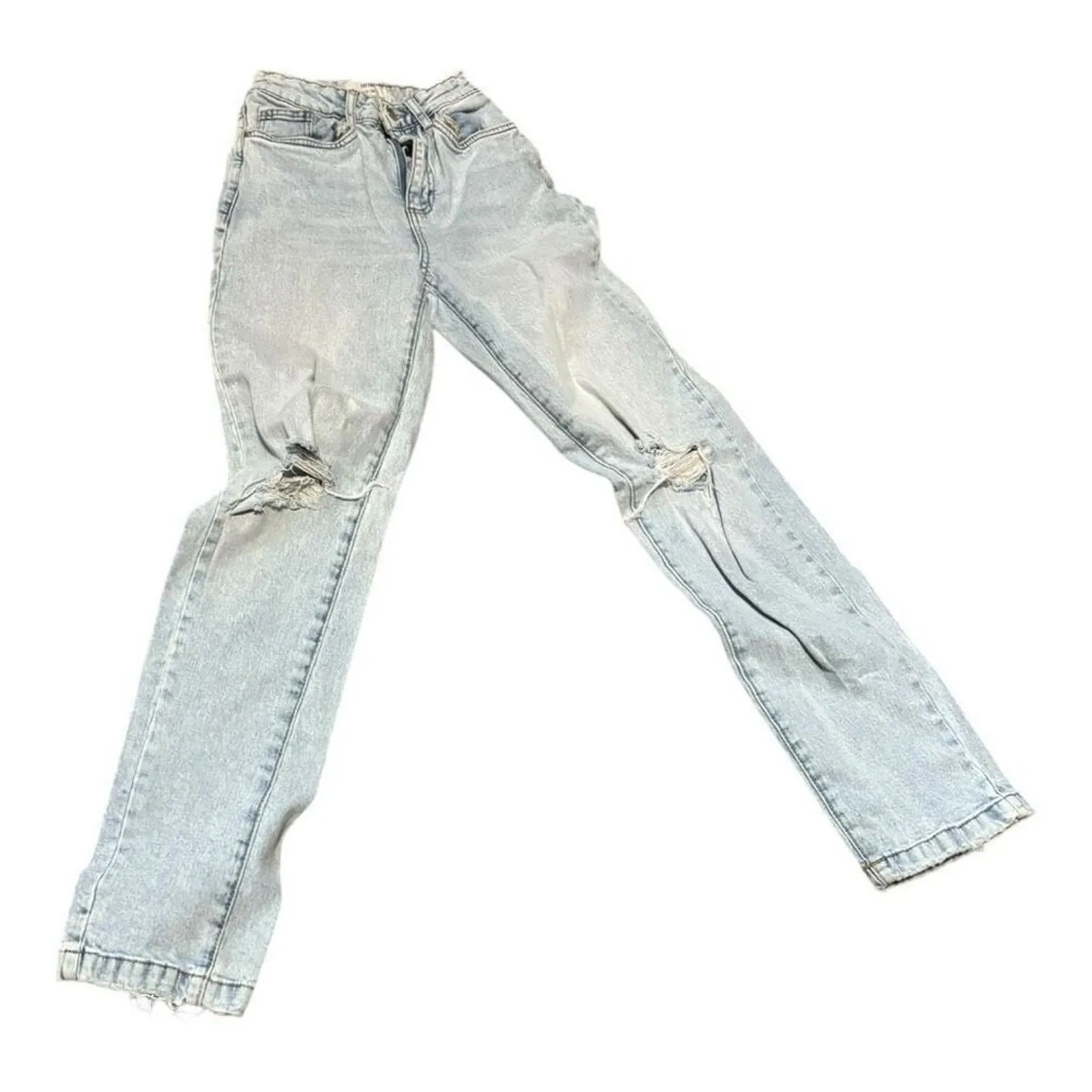 Cotton On Distressed Light Wash Jeans Size 2 - Image 2