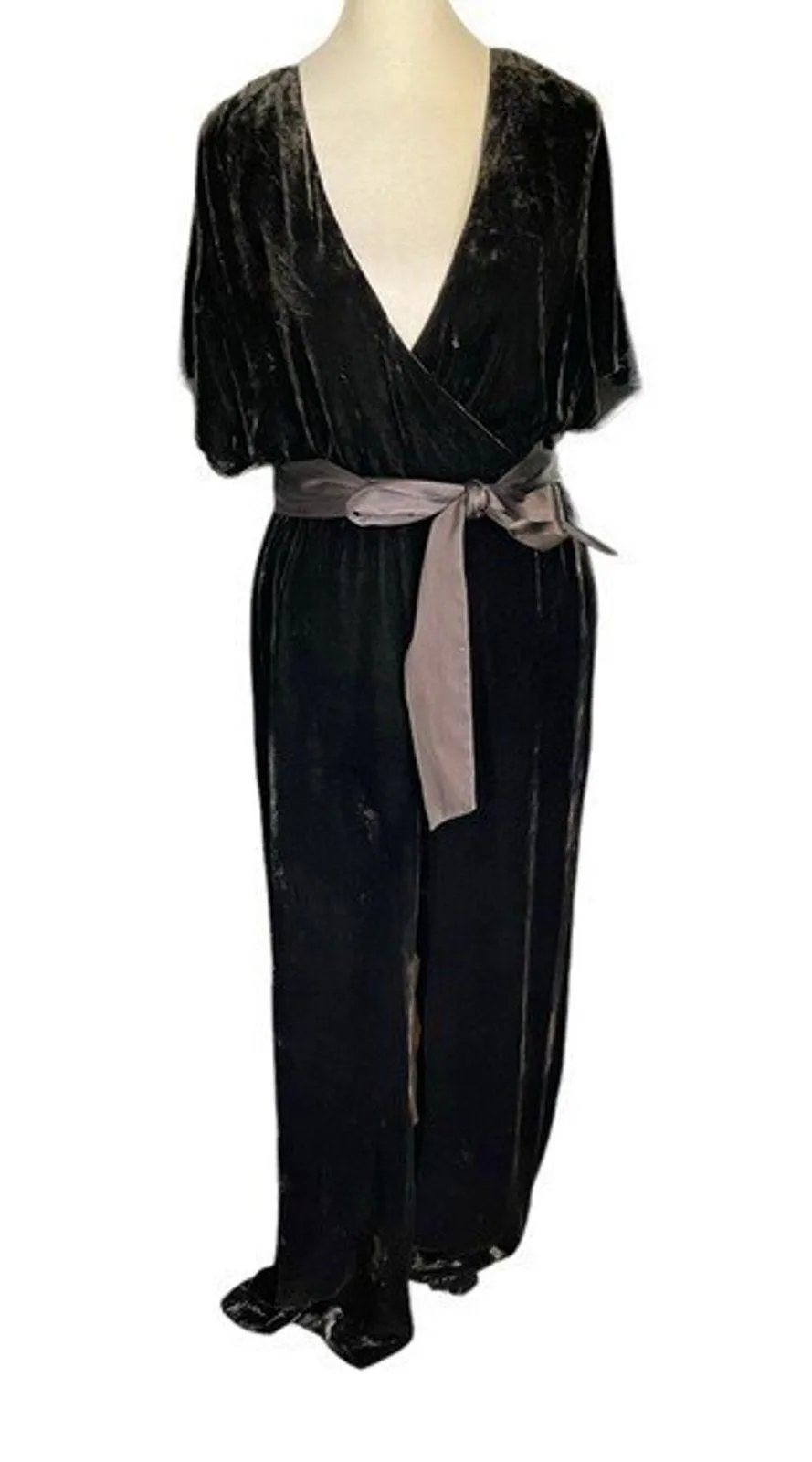 Alice and Olivia - Breanna Wrap Jumpsuit with Satin Belt Sz 8 - Image 5