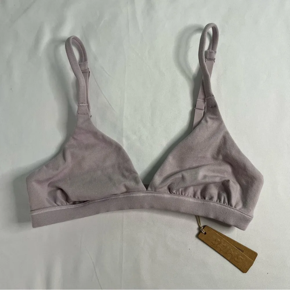 SKIMS Iris Mica Size XXS Cotton Jersey Triangle Bralette Comfort Adjustable - Image 2
