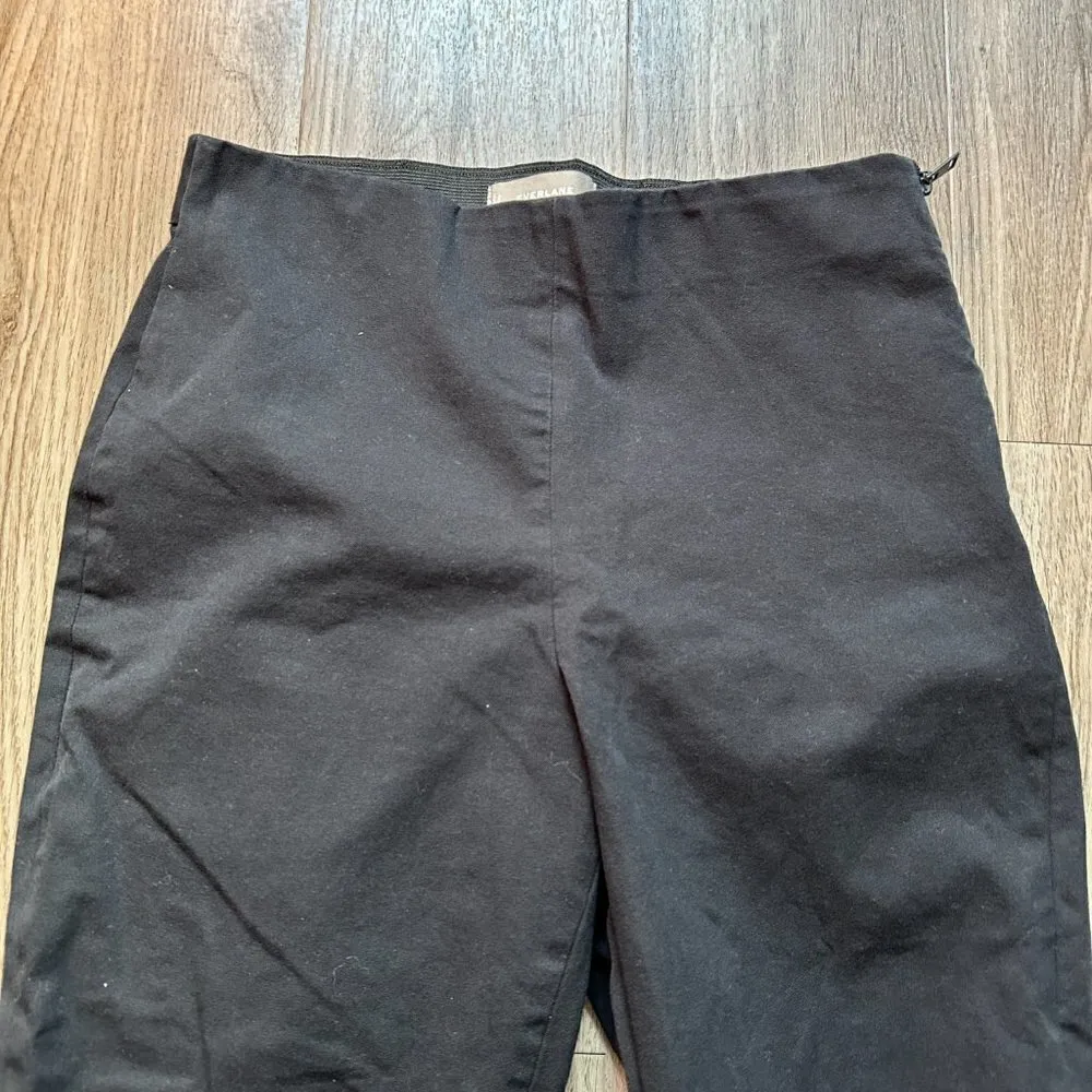 Everlane The Curvy Side-Zip Stretch Cotton Pant in Black Size 4 - Image 4