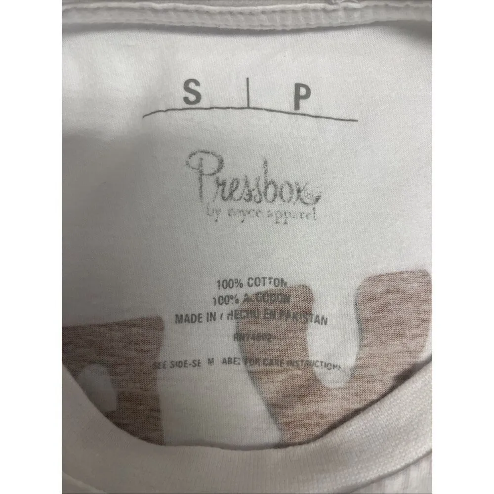 Pressbox Women White Cotton Texas Longhorns High Low Short Sleeve T-shirt- Small - Image 7