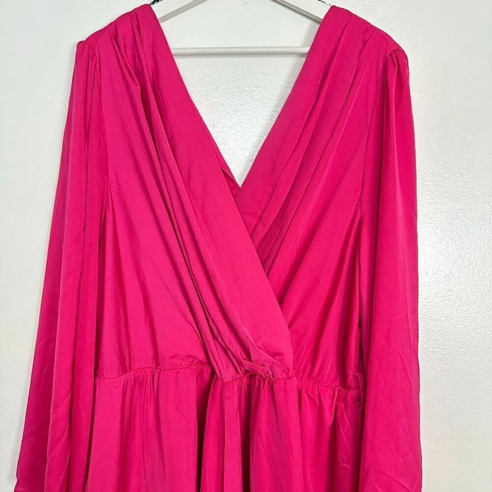 CITY CHIC Plus Size Noelle Playsuit in Shock Pink Size L/20 - Image 5