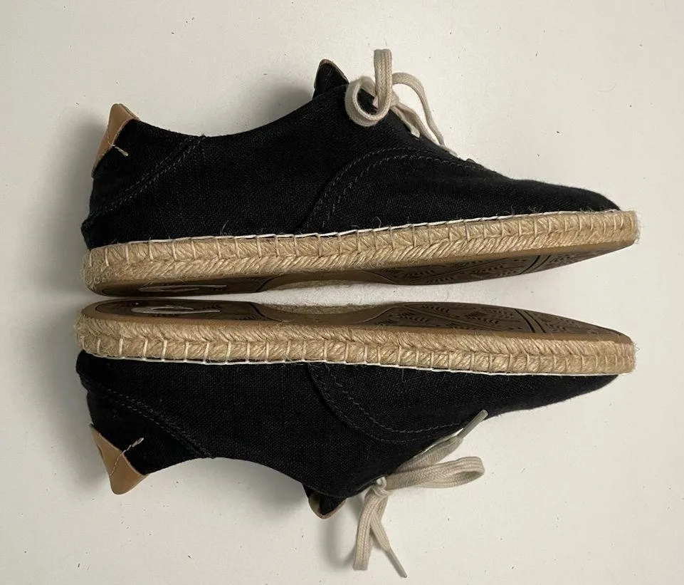 Olukai Kaula Pa‘a Lī Shoes Canvas Lace-Up Espadrilles Sneaker Slip Ons Black - Image 13