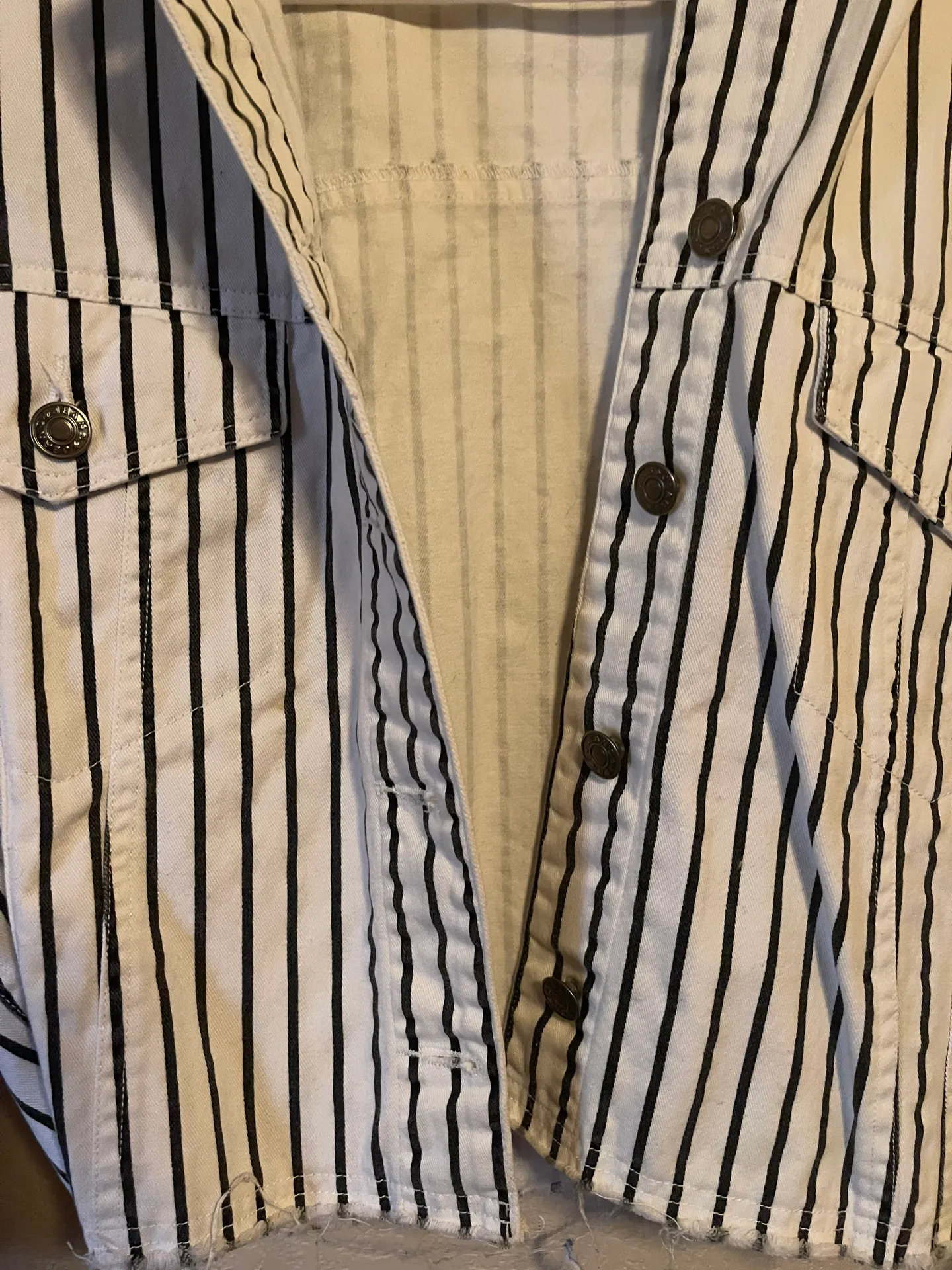 Nectar Clothing Stripped Jean Jacket - Image 5