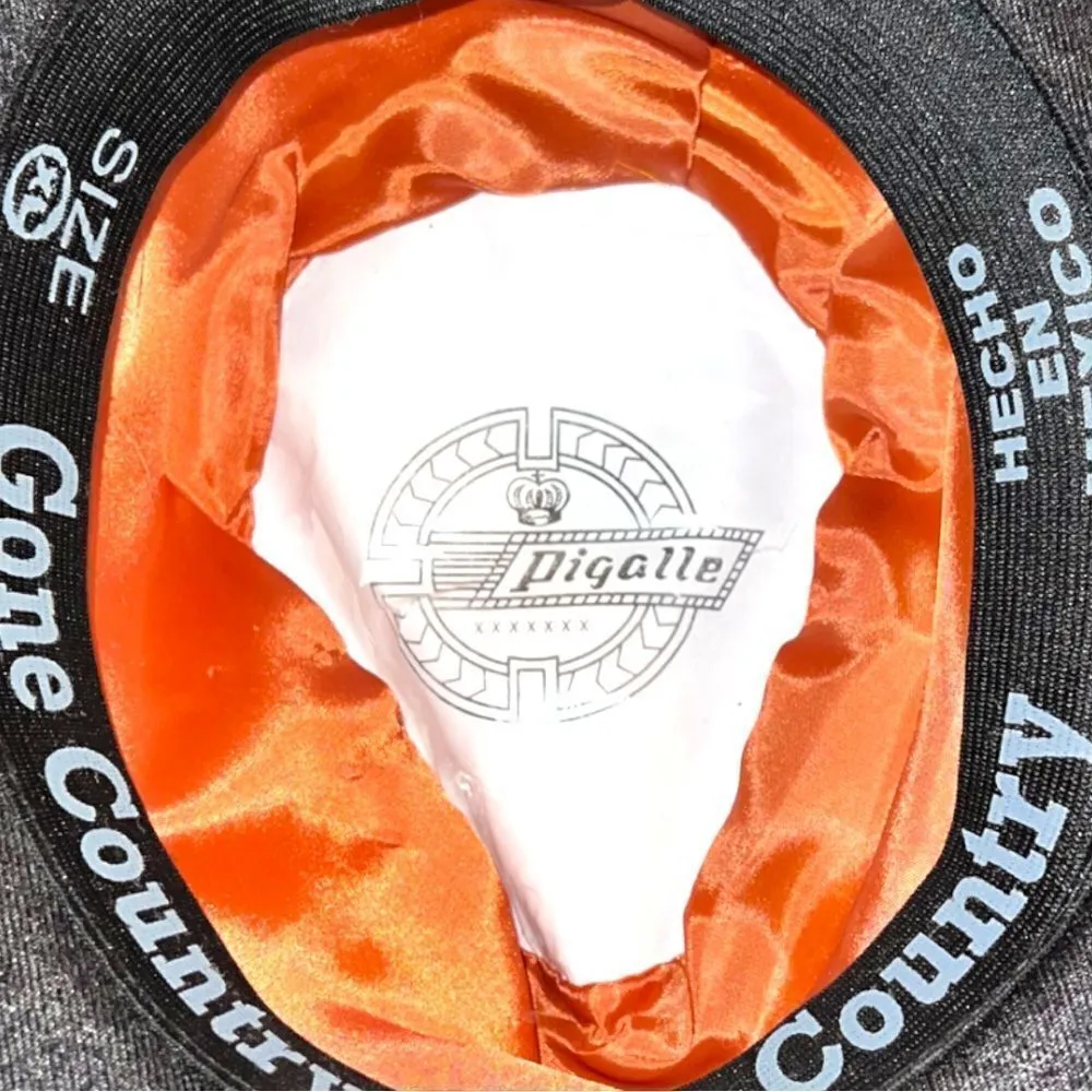 Pigalle black felt gone country cowgirl hat! New!! Unisex Black Size XL - Image 9