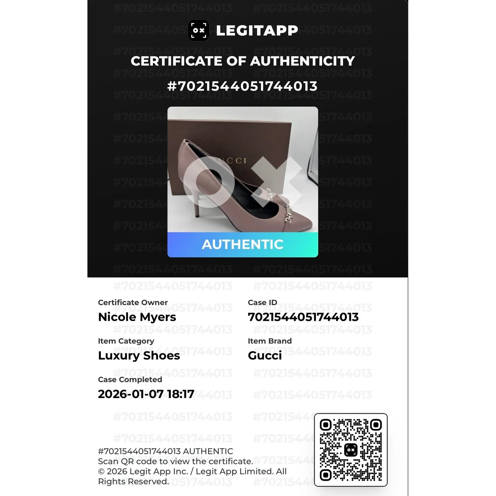 Gucci Leather Pointed Toe Heels Horsebit AUTH COA Mauve Pink Women 40 9.5 - Image 2