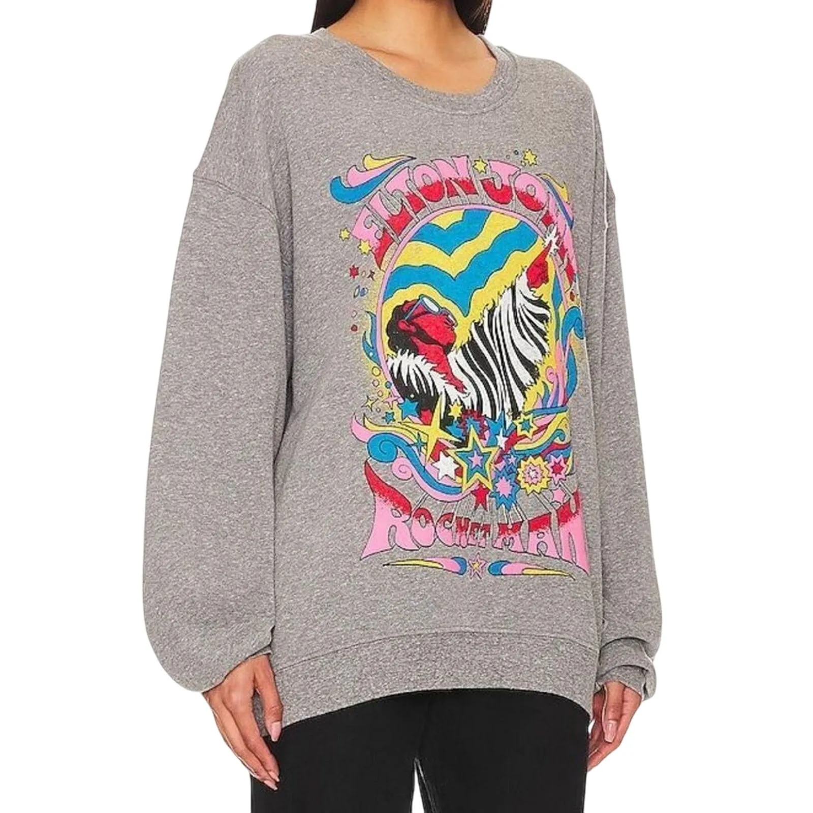 DAYDREAMER Elton John Rocket Man BF Crew Neck Sweatshirt, New with Tag $136 - Image 7