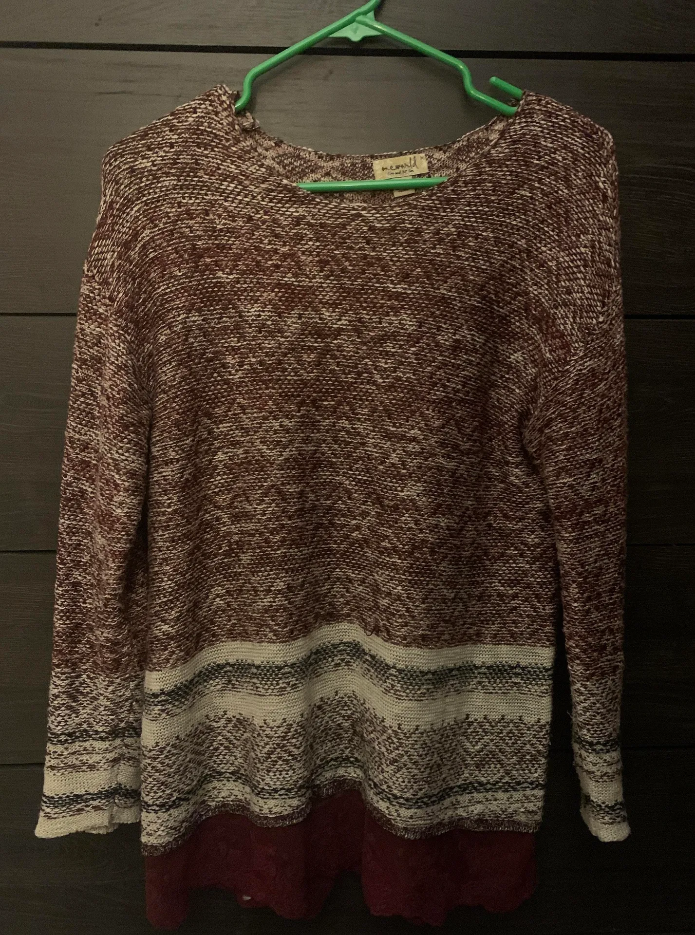 One World Maroon Kohl’s Sweater - Image 2