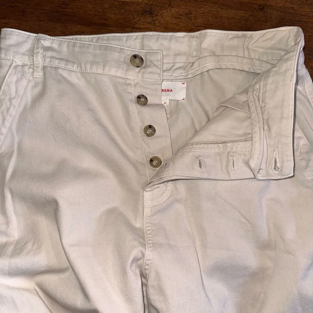 Xirena Baylor Twill Cotton High Rise Straight Trouser Pant Size 26 - Image 4