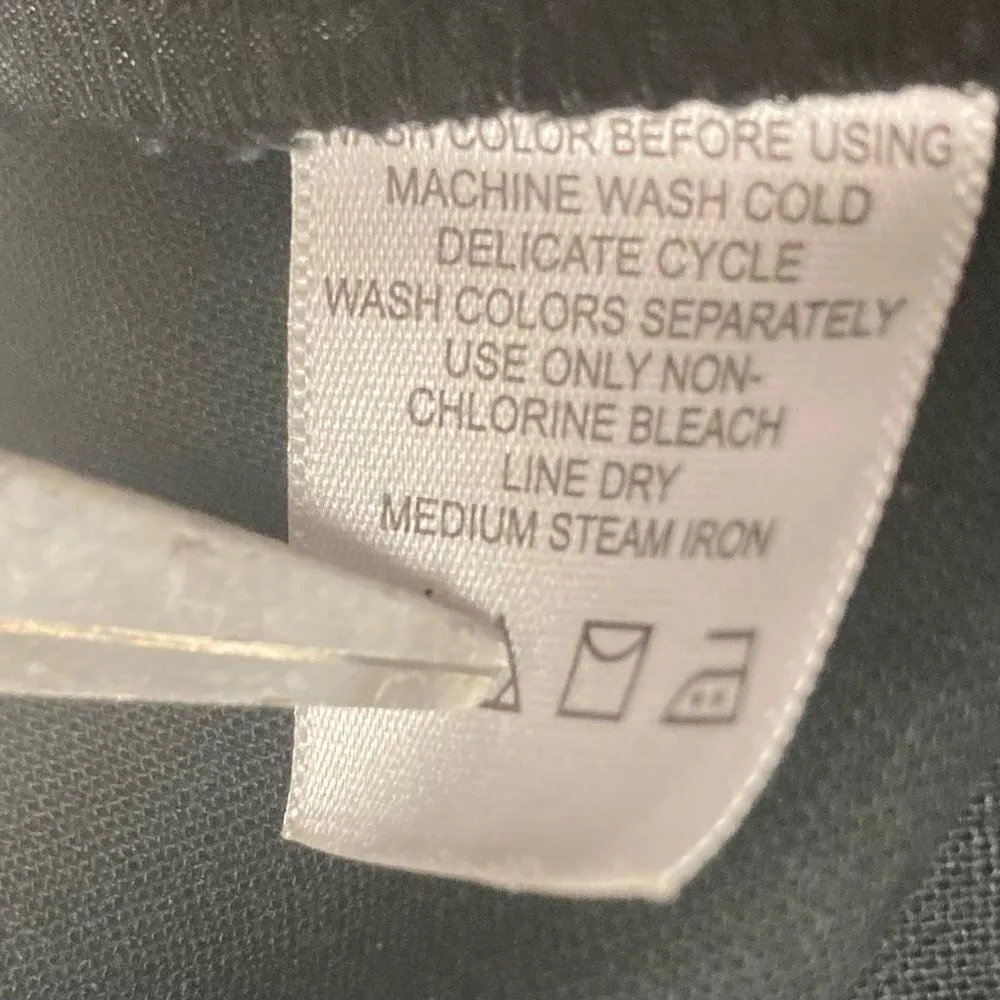 CHADWICKS‎ Collection Women’s Wide Leg Linen Blend Dress Pants Size 10 Black - Image 8