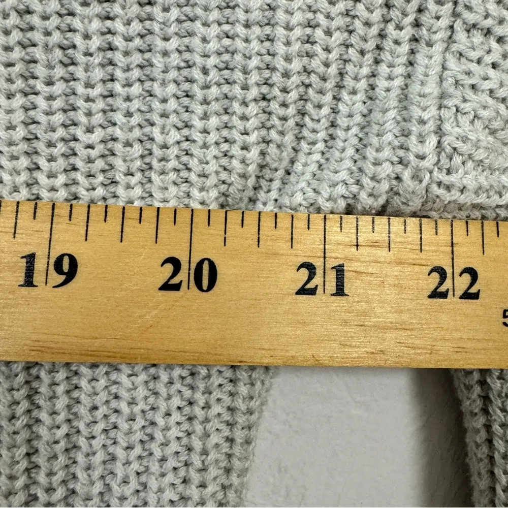 Rachel Zoe Grey Knit Pullover Hoodie Sweater Womens XS Henley Preppy Cozy Casual - Image 6